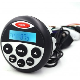 HASDA MP3 PLAYER 89mm - 12V - 4X25W ΜΕ ΡΑΔΙΟΦΩΝΟ / USB / BLUETOOTH (ΑΔΙΑΒΡΟΧΟ/ΣΤΡΟΓΓΥΛΟ/ΜΑΥΡΟ) Hasda Marine Ηχεία - Ραδιόφωνα americat.gr