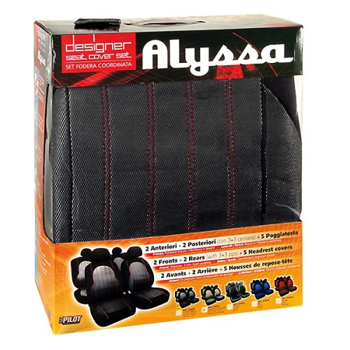 Lampa - ΚΑΛΥΜΜΑΤΑ ΚΑΘΙΣΜΑΤΩΝ Alyssa ΑΝΘΡΑΚΙ - 9 τεμ. (L5492.8)