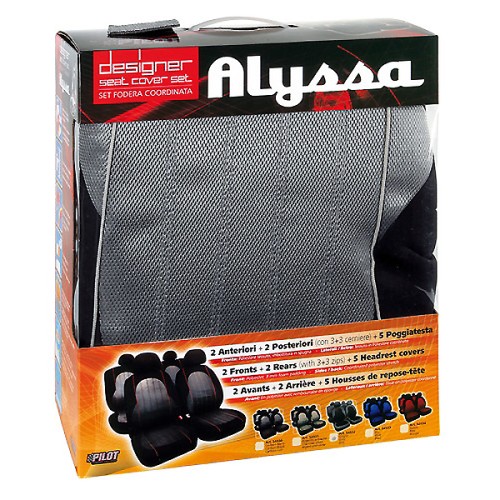 Lampa - ΚΑΛΥΜΜΑΤΑ ΚΑΘΙΣΜΑΤΩΝ Alyssa ΓΚΡΙ - 9 τεμ. (L5493.2)