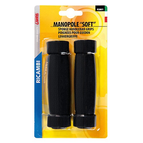ΧΕΙΡΟΛΑΒΕΣ ΠΟΔΗΛΑΤΟΥ 125+125mm 22mm ΜΑΥΡΑ SOFT MAN-1 2ΤΕΜ