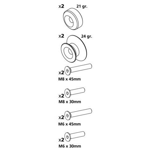 ΒΙΔΕΣ ΣΤΗΡΙΞΗΣ ΠΕΤΑΛΟΥ 6/8mm ΧΡΥΣΟ