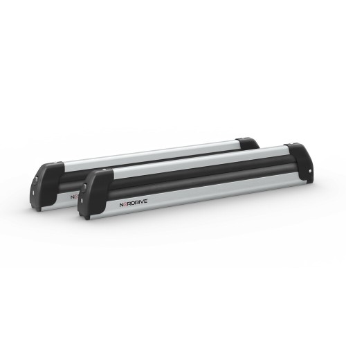 Nordrive - Βάση Σκι Οροφής Pro‑Slider EVO PS‑60 Silver σε Ασημί Χρώμα με Αντικλεπτικό Σύστημα και Συρόμενη Λειτουργία σε Διαστάσεις 800x50x135 mm για 6 ζευγάρια σκι ή 4 snowboard - 1 τεμ. (N40000)