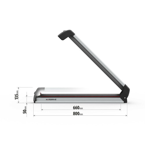 Nordrive - Βάση Σκι Οροφής Pro‑Slider EVO PS‑60 Silver σε Ασημί Χρώμα με Αντικλεπτικό Σύστημα και Συρόμενη Λειτουργία σε Διαστάσεις 800x50x135 mm για 6 ζευγάρια σκι ή 4 snowboard - 1 τεμ. (N40000)