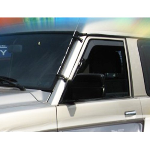 HEKO - Ανεμοθραύστες Παραθύρων για Nissan Patrol GR Y60 5D/3D 1987>1997 για ηλεκτρικούς καθρέπτες, Φιμέ Μαύροι από εύκαμπτο πλαστικό για άνετη οδήγηση χωρίς θόρυβο - 2 ΤΕΜ.