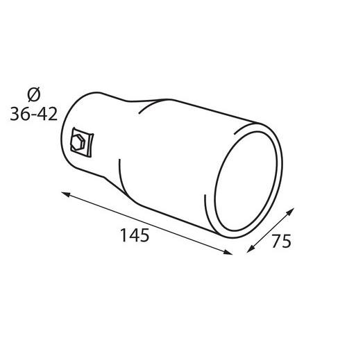 ΑΚΡΟ ΕΞΑΤΜΙΣΗΣ TS-35 Φ 36-42mm - ΣΤΡΟΓΓΥΛΟ