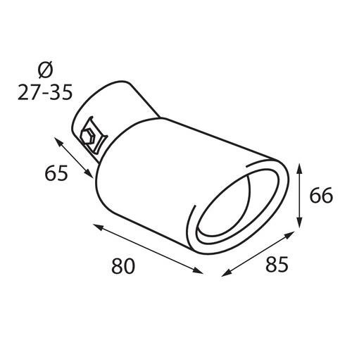 ΑΚΡΟ ΕΞΑΤΜΙΣΗΣ TS-34 Φ 27-35mm - ΟΒΑΛ ΛΟΞΟ