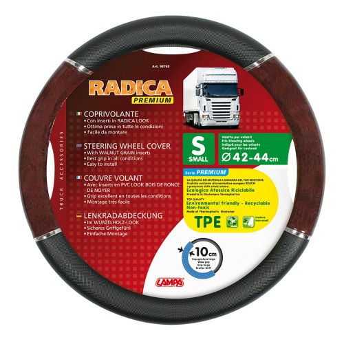 ΚΑΛΥΜΜΑ ΤΙΜΟΝΙΟΥ ΦΟΡΤΗΓΟΥ RADICA (S) 42-44cm (ΜΑΥΡΟ/ΞΥΛΟ/ΟΙΚΟΛΟΓΙΚΟ/ΑΟΣΜΟ)