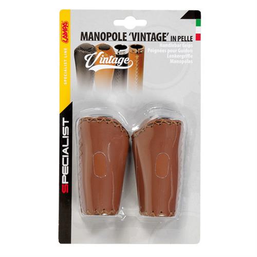 ΧΕΙΡΟΛΑΒΕΣ ΠΟΔΗΛΑΤΟΥ ΔΕΡΜΑΤΙΝΑ VINTAGE (GRIP SHIFT) 92+92mm 22mm ΚΑΦΕ 2ΤΕΜ