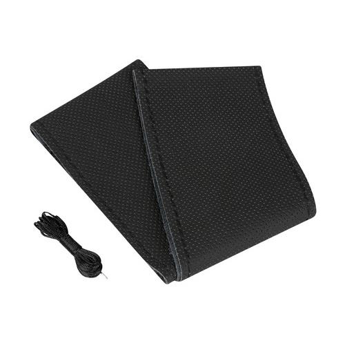 Lampa Κάλυμμα Τιμονιού Αυτοκινήτου Premium Leather Δετό 37-39εκ. Άοσμο Διάτρητο Γνήσιο Δέρμα Μαύρο 1-τεμ. (L3299.4)
