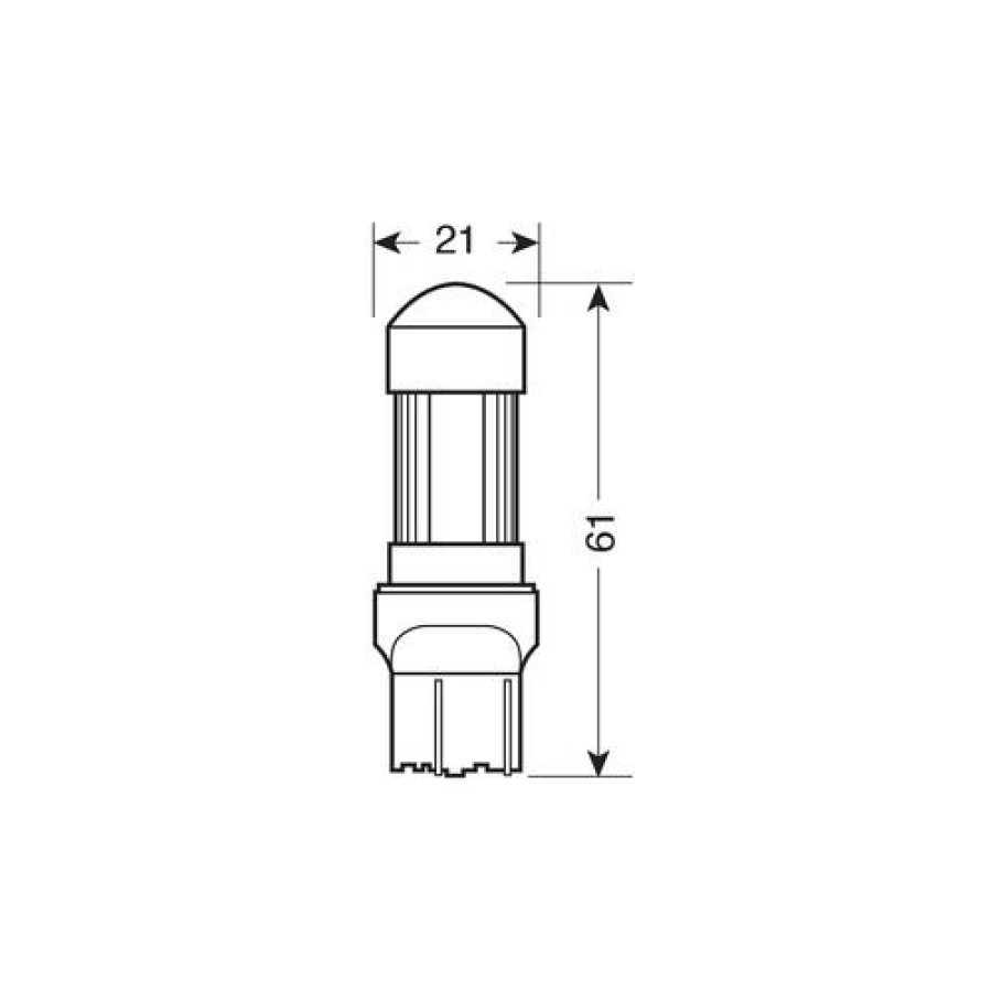 W21/5W 12V MEGA-LED30 6.500Κ W3x16q 350LM ΔΙΑΘΛΑΣΗΣ (ΚΑΡΦΩΤΟ) BLISTER 1ΤΕΜ