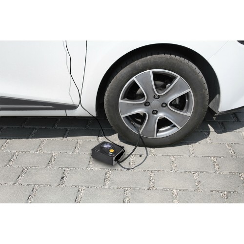Κομπρεσέρ Ελαστικών 12V 450ml με υγρό επισκευής 450ml Μανόμετρο ΚΑΙ Μετρητή Πίεσης