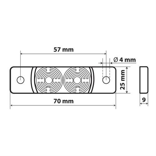 Φώτα Θέσης 2 Led 24V Λευκά