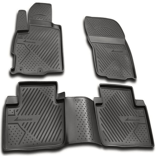 ΠΑΤΑΚΙΑ ΣΕ ΣΚΑΦΗ TPE ΛΑΣΤΙΧΟ ΓΙΑ CITROEN C-CROSSER 06/2007-2013  ΣΕ ΑΝΘΡΑΚΙ ΣΚΟΥΡΟ ΓΚΡΙ ΧΡΩΜΑ NOVLINE - 4 ΤΕΜ.