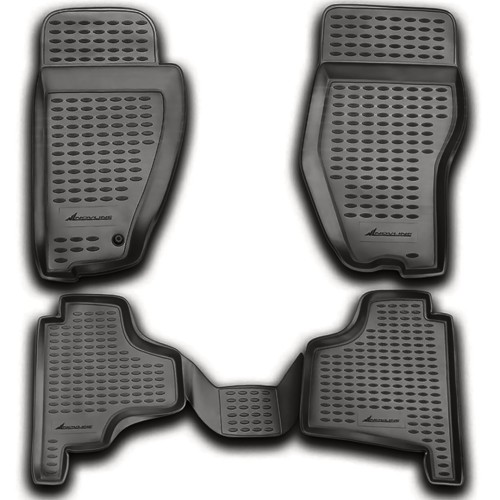 ΠΑΤΑΚΙΑ ΣΕ ΣΚΑΦΗ TPE ΛΑΣΤΙΧΟ ΓΙΑ DODGE NITRO 07/2007+  ΣΕ ΑΝΘΡΑΚΙ ΣΚΟΥΡΟ ΓΚΡΙ ΧΡΩΜΑ NOVLINE - 4 ΤΕΜ.