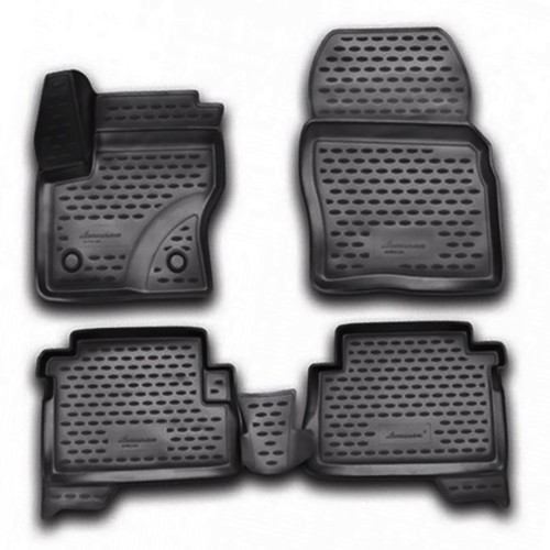ΠΑΤΑΚΙΑ ΣΕ ΣΚΑΦΗ TPE ΛΑΣΤΙΧΟ ΓΙΑ FORD KUGA 5D 03/2013-10/2016  ΣΕ ΑΝΘΡΑΚΙ ΣΚΟΥΡΟ ΓΚΡΙ ΧΡΩΜΑ NOVLINE - 4 ΤΕΜ.