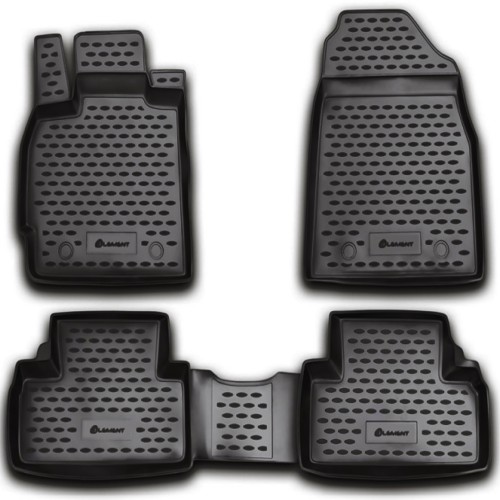 ΠΑΤΑΚΙΑ ΣΕ ΣΚΑΦΗ TPE ΛΑΣΤΙΧΟ ΓΙΑ MAZDA CX7 10/2009-12/2013  ΣΕ ΑΝΘΡΑΚΙ ΣΚΟΥΡΟ ΓΚΡΙ ΧΡΩΜΑ NOVLINE - 4 ΤΕΜ.