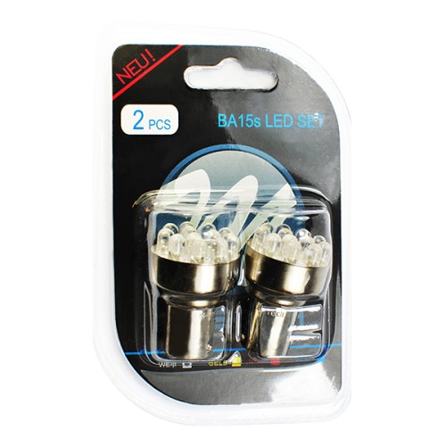P21W 12V BA15s LED 12xFlux 5mm ΛΕΥΚΟ (ΜΟΝΟΠΟΛΙΚΟ) BLISTER 2ΤΕΜ. M-TECH