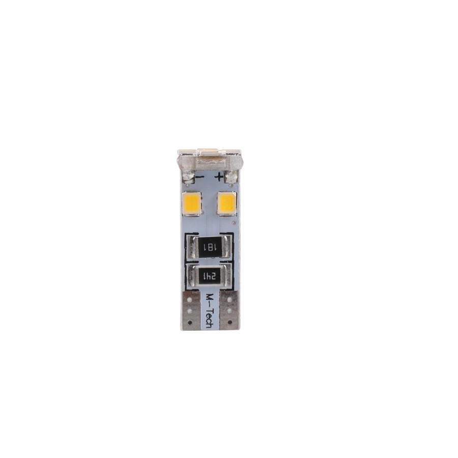 T10 W5W 12V W2,1x9,5d LED 8xSMD3528 ΛΕΥΚΟ (ΚΑΡΦΩΤΟ CAN-BUS) BLISTER 2ΤΕΜ. M-TECH