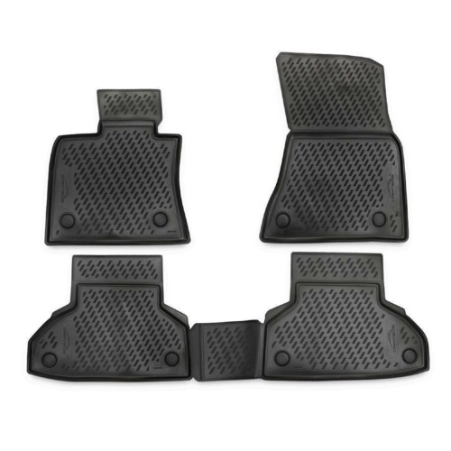 ΠΑΤΑΚΙΑ ΣΕ ΣΚΑΦΗ TPE ΛΑΣΤΙΧΟ ΓΙΑ BMW X6 F16 2014-2019  ΣΕ ΑΝΘΡΑΚΙ ΣΚΟΥΡΟ ΓΚΡΙ ΧΡΩΜΑ NOVLINE - 4 ΤΕΜ.