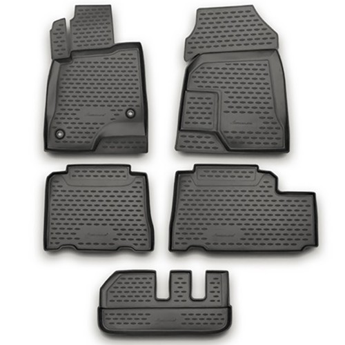 ΠΑΤΑΚΙΑ ΣΕ ΣΚΑΦΗ TPE ΛΑΣΤΙΧΟ ΓΙΑ CHEVROLET CAPTIVA 2011-2015  ΣΕ ΑΝΘΡΑΚΙ ΣΚΟΥΡΟ ΓΚΡΙ ΧΡΩΜΑ NOVLINE - 5 ΤΕΜ.