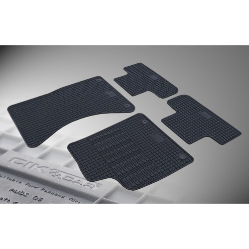 Cik - ΠΑΤΑΚΙΑ ΑΥΤΟΚΙΝΗΤΟΥ ΑΠΟ ΛΑΣΤΙΧΟ ΓΙΑ AUDI Q5 2008-2017 ΣΕ ΜΑΥΡΟ ΧΡΩΜΑ ΜΕ ΚΟΥΜΠΩΜΑΤΑ - 4 ΤΕΜ. (RM.AU.0005/CK)