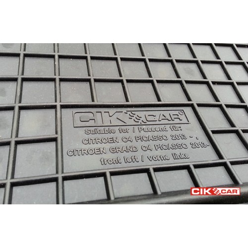 Cik - ΠΑΤΑΚΙΑ ΑΥΤΟΚΙΝΗΤΟΥ ΑΠΟ ΛΑΣΤΙΧΟ ΓΙΑ CITROEN C4 PICASSO 5D 2014-2018 ΣΕ ΜΑΥΡΟ ΧΡΩΜΑ ΜΕ ΚΟΥΜΠΩΜΑΤΑ - 4 ΤΕΜ. (RM.CI.0006/CK)