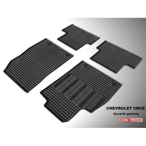 Cik - ΠΑΤΑΚΙΑ ΑΥΤΟΚΙΝΗΤΟΥ ΑΠΟ ΛΑΣΤΙΧΟ ΓΙΑ CHEVROLET CRUZE 2008-2016 / OPEL ASTRA J 2009-2016 ΣΕ ΜΑΥΡΟ ΧΡΩΜΑ ΜΕ ΚΟΥΜΠΩΜΑΤΑ - 4 ΤΕΜ. (RM.CH.0001/CK)
