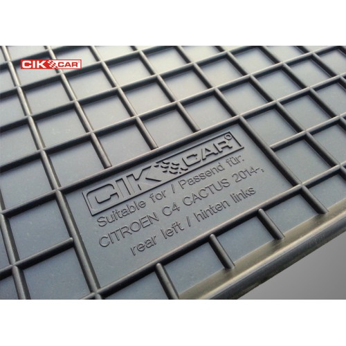 Cik - ΠΑΤΑΚΙΑ ΑΥΤΟΚΙΝΗΤΟΥ ΑΠΟ ΛΑΣΤΙΧΟ ΓΙΑ CITROEN C4 CACTUS 2014-10/2020 ΣΕ ΜΑΥΡΟ ΧΡΩΜΑ ΜΕ ΚΟΥΜΠΩΜΑΤΑ - 4 ΤΕΜ. (RM.CI.0003/CK)