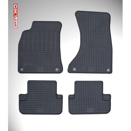 Cik - ΠΑΤΑΚΙΑ ΑΥΤΟΚΙΝΗΤΟΥ ΑΠΟ ΛΑΣΤΙΧΟ ΓΙΑ AUDI A4 2008-2012 / A5 2007-2015 / S5 2007-2015 ΣΕ ΜΑΥΡΟ ΧΡΩΜΑ ΜΕ ΚΟΥΜΠΩΜΑΤΑ - 4 ΤΕΜ. (RM.AU.0003/CK)