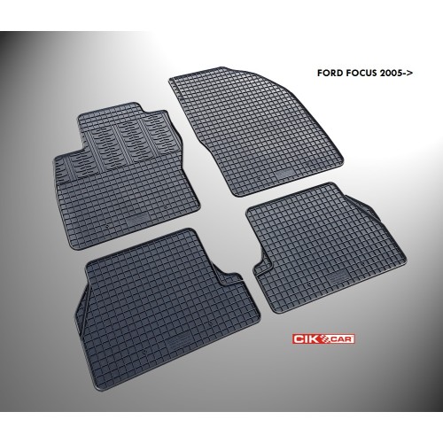 Cik - ΠΑΤΑΚΙΑ ΑΥΤΟΚΙΝΗΤΟΥ ΑΠΟ ΛΑΣΤΙΧΟ ΓΙΑ FORD FOCUS 2 2005-2011 ΣΕ ΜΑΥΡΟ ΧΡΩΜΑ ΧΩΡΙΣ ΚΟΥΜΠΩΜΑΤΑ - 4 ΤΕΜ. (RM.FO.0003/CK)