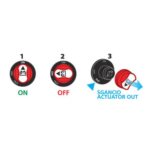 ΔΙΑΚΟΠΤΗΣ POWER-OFF ΜΠΑΤΑΡΙΑΣ ΓΕΝΙΚΟΥ ΡΕΥΜΑΤΟΣ  12>32V 100A 29mm EXT-11 3 ΛΕΙΤΟΥΡΓΙΩΝ