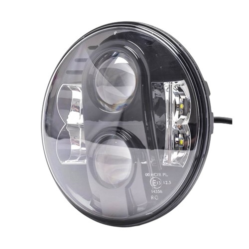 M-Tech - Στρογγυλό Φανάρι WHL102 BLACK 7'' με 8 Cree LED (XML-10W) 9-36V 6000-6500K σε Μαύρο Χρώμα - 1 τεμ. (WHL102/MT)