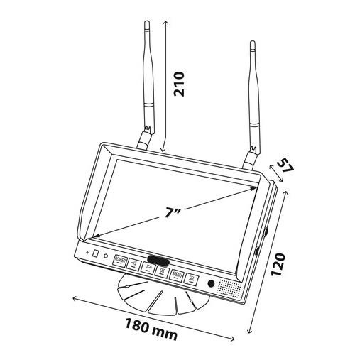 ΟΘΟΝΗ M4 180x120x57mm ΑΣΥΡΜΑΤΗ 7 ΙΝΤΣΕΣ 10-32V ΓΙΑ 4 ΚΑΜΕΡΕΣ ΚΑΙ 4 AUDIO