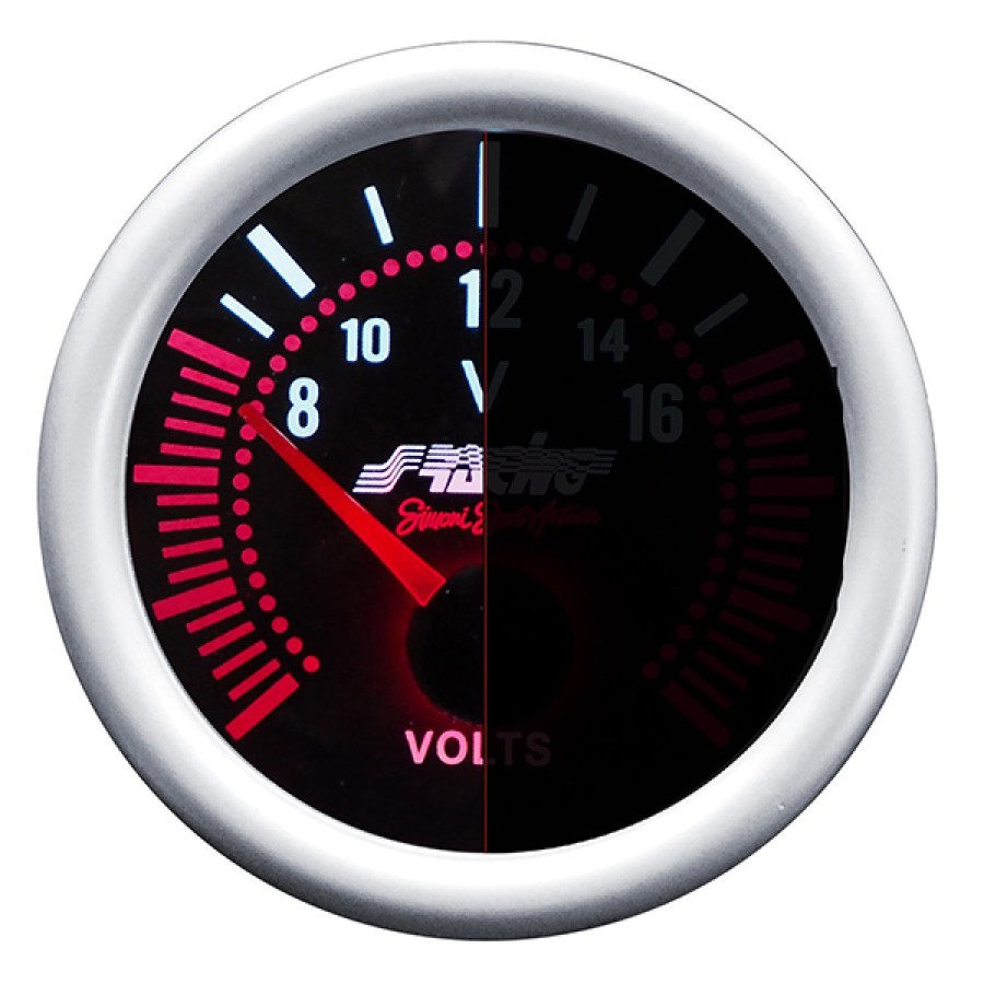 ΣΤΡΟΦΟΜΕΤΡΟ 0-10000rpm 52mm 2 INCH ΜΑΥΡΟ ΜΕ ΚΟΚΚΙΝΟ ΦΩΤΙΣΜΟ