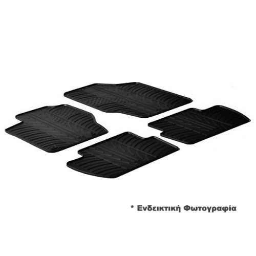 LAMPA - ΠΑΤΑΚΙΑ ΑΥΤΟΚΙΝΗΤΟΥ ΑΠΟ ΛΑΣΤΙΧΟ ΓΙΑ AUDI Q2 11/2016+ ΣΕ ΜΑΥΡΟ ΧΡΩΜΑ ME ΚΟΥΜΠΩΜΑΤΑ - 4 ΤΕΜ.