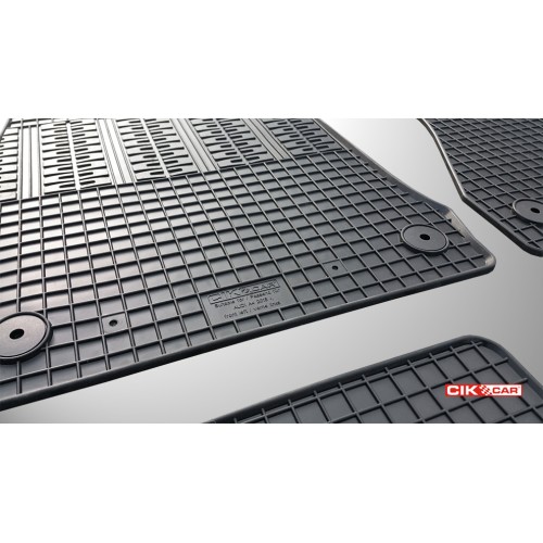 Cik - ΠΑΤΑΚΙΑ ΑΥΤΟΚΙΝΗΤΟΥ ΑΠΟ ΛΑΣΤΙΧΟ ΓΙΑ AUDI A4 B9 2015+ / A5 B9 2016+ ΣΕ ΜΑΥΡΟ ΧΡΩΜΑ ΜΕ ΚΟΥΜΠΩΜΑΤΑ - 4 ΤΕΜ. (RM.AU.0006/CK)