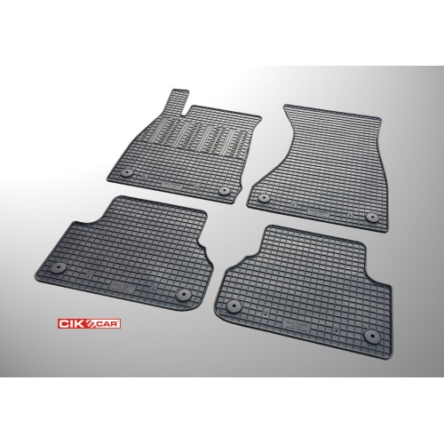 Cik - ΠΑΤΑΚΙΑ ΑΥΤΟΚΙΝΗΤΟΥ ΑΠΟ ΛΑΣΤΙΧΟ ΓΙΑ AUDI A4 B9 2015+ / A5 B9 2016+ ΣΕ ΜΑΥΡΟ ΧΡΩΜΑ ΜΕ ΚΟΥΜΠΩΜΑΤΑ - 4 ΤΕΜ. (RM.AU.0006/CK)