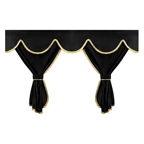 ΣΕΤ ΚΟΥΡΤΙΝΕΣ ΝΤΑΛΙΚΑΣ PRIVILEGE STANDARD ΜΑΥΡΟ 8ΤΕΜ.