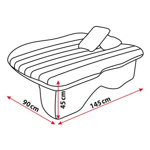 ΣΤΡΩΜΑ ΑΕΡΑ ΦΟΥΣΚΩΤΟ AIR-BED 12V 145x90x45cm ΓΚΡΙ