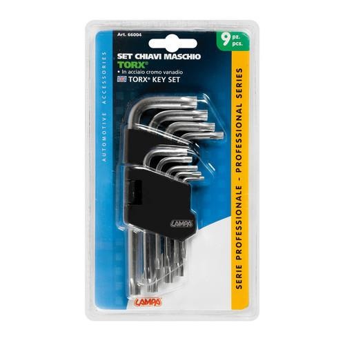TORX ΚΛΕΙΔΙΑ 9 ΤΕΜΑΧΙΩΝ (T10/15/20/25/27/30/40/45/50)  ΧΡΩΜΙΟ-ΒΑΝΑΔΙΟ (CRV)