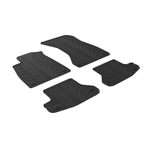 LAMPA - ΠΑΤΑΚΙΑ ΑΥΤΟΚΙΝΗΤΟΥ ΑΠΟ ΛΑΣΤΙΧΟ ΓΙΑ AUDI A5 CABRIO 03/2017+ / COUPE 09/2016+ ΣΕ ΜΑΥΡΟ ΧΡΩΜΑ ME ΚΟΥΜΠΩΜΑΤΑ - 4 ΤΕΜ.
