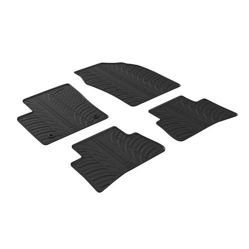 LAMPA - ΠΑΤΑΚΙΑ ΑΥΤΟΚΙΝΗΤΟΥ ΑΠΟ ΛΑΣΤΙΧΟ ΓΙΑ TOYOTA C-HR 12/2016+ ΣΕ ΜΑΥΡΟ ΧΡΩΜΑ ME ΚΟΥΜΠΩΜΑΤΑ - 4 ΤΕΜ.