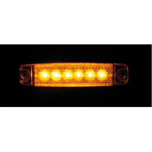 ΦΩΣ ΟΓΚΟΥ 6LED ΠΟΡΤΟΚΑΛΙ 12/24V 96mm ΑΔΙΑΒΡΟΧΟ 1ΤΕΜ.