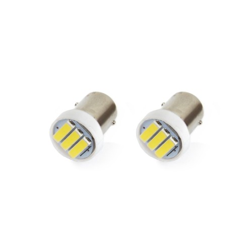 Amio - Λαμπάκια LED τύπου T4W βάση BA9S τάση λειτουργίας 12V απόδοσης 0.4W χρώμα 5600K για Επιβατικά Αυτοκίνητα - 2 τεμ. (01097/AM)