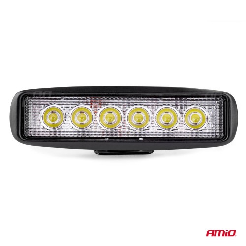Amio – Προβολέας Εργασίας LED WL01 DAYLINE 9-60V 18W 6000K 6 LED Spot για Ισχυρό Φωτισμό σε Καθημερινή Χρήση – 1 Τεμ. (01612/AM)