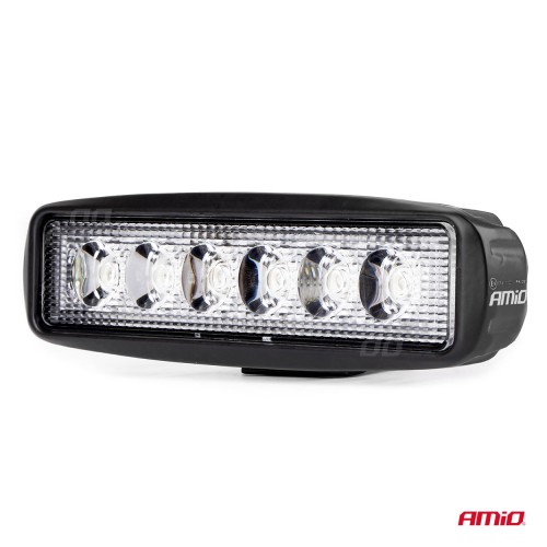 Amio – Προβολέας Εργασίας LED WL01 DAYLINE 9-60V 18W 6000K 6 LED Spot για Ισχυρό Φωτισμό σε Καθημερινή Χρήση – 1 Τεμ. (01612/AM)