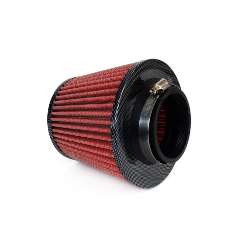 Amio - Φιλτροχοάνη Ελευθέρας AF-CARBON διαμέτρου 55-76mm 160x155x118mm με 3 Αντάπτορες για Βελτίωση Ροής Αέρα και Απόδοσης Κινητήρα - 1 Τεμ. (01713/AM)