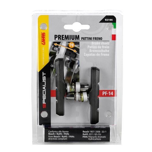 ΤΑΚΑΚΙΑ ΦΡΕΝΩΝ ΠΟΔΗΛΑΤΟΥ (RACING/CITY/MTB BIKE) PREMIUM 70mm PF-14  ΜΑΥΡΟ 2ΤΕΜ.