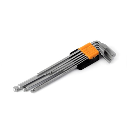 Amio - Σετ Κλειδιά Άλεν Imbus Μακριά 230mm IKL Τ10-Τ50 για Πρόσβαση σε Δύσκολα Σημεία με Αντοχή και Σταθερό Κράτημα - 9 Τεμ. (01721/AM)