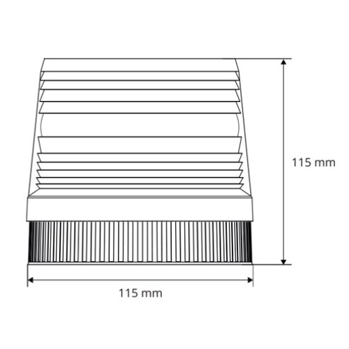 Amio Φάρος LED 12V 115x115mm Πορτοκαλί με Μαγνητική Βάση για Οχήματα Οδικής Βοήθειας/Έργων - 1 τεμ. (01276/AM)